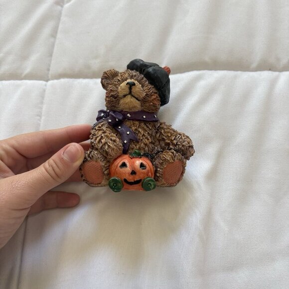 Halloween Bear Beret Scarf Decor Pumpkin Jack-o’-lantern Cute Plastic Y2K Retro - Picture 2 of 6